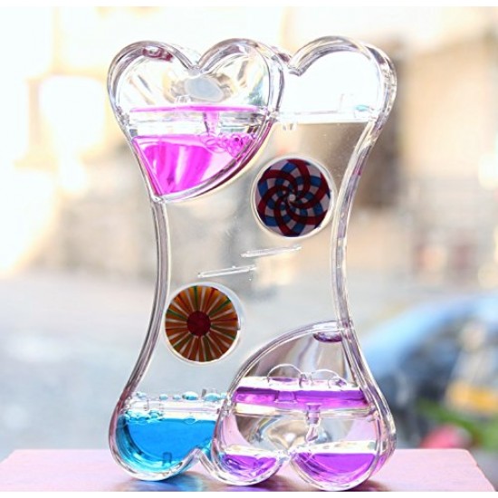 Timer Hourglass Droplet / Paper Weight - Double Heart