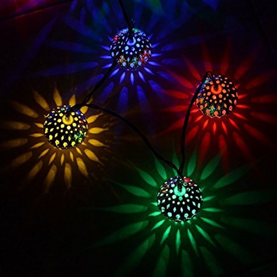 Fancy 16 LED Color Changing Moroccan Balls String Lights Series (LADI)