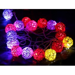 AtneP Rattan Christmas Decoration String Light (Multicolour_3.2 Mm)