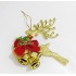 Gold Reindeer - Christmas Tree Hanging Decoration Ornaments (Size 6x6 Inch)