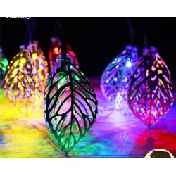 Golden Metal Leaf 17 LED String Decorative Lights, 3m(Multicolour)
