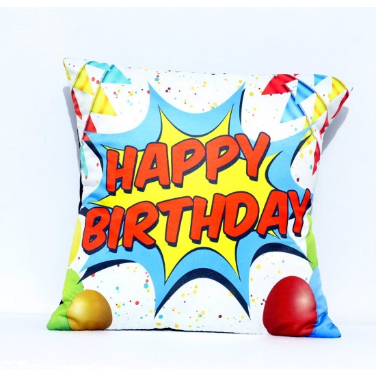 Lilone Birthday Special Quoted Cotton Decorative Ball Printed Pillow Gift 