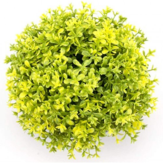 Lilone Artificial Plants with Flowers Benn Grass in Pot for Home Decor (Yellow)