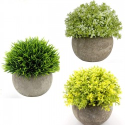 Lilone Mini Pot Benn Grass Artificial Plants (Set of 3)