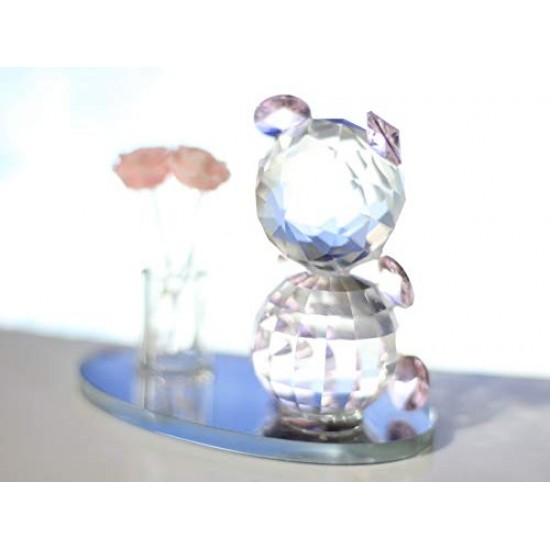 Lilone Beautiful Crystal Teddy Bear with Rose Bouquet 