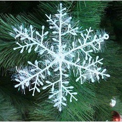 Lilone Plastic Hanging Ornaments (White_10Cm) Pack Of 30