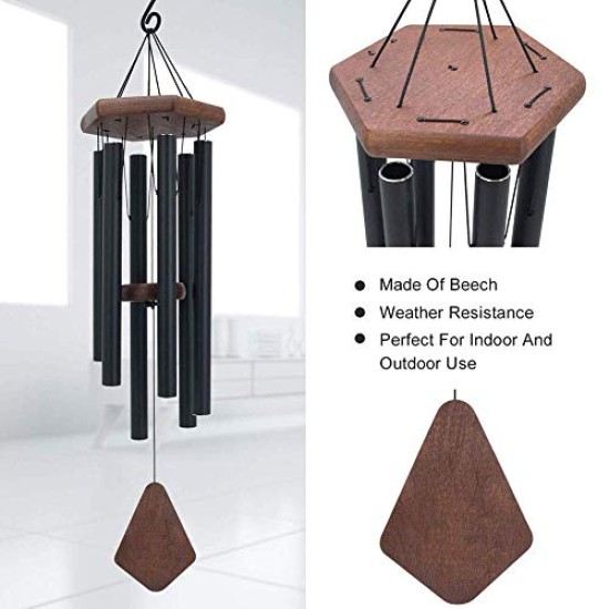 Nature'S Melody 28 inch Black Premiere Grande Series Tuned Chime Wind Noisemakers