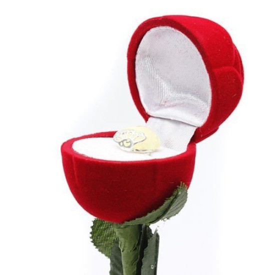 Lilone Red Rose Ring Box, 21cm