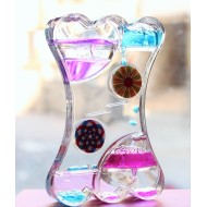 Timer Hourglass Droplet / Paper Weight - Double Heart