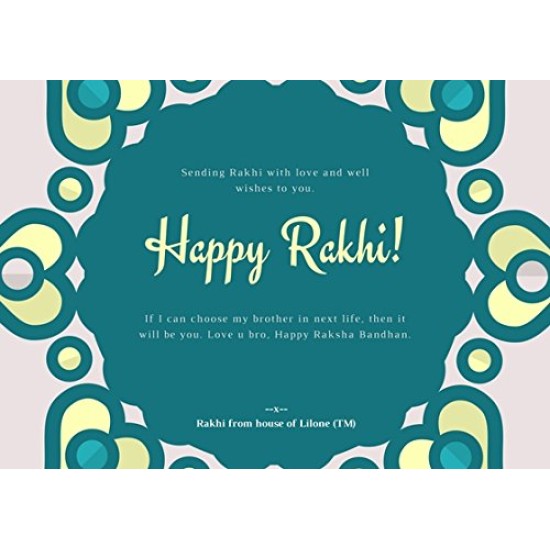 Lilone Multicolor Fabric Thread 3 Rakhi With Roli Chawal Tilak For Men