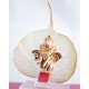 Lilone Gold Plated Ganesh ji on Peepal Leaves (Assorted Mukh Design, 6 x 10cm)