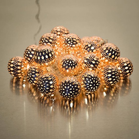 AtneP 20 LED Metal String Lights(Warm White)