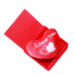 Lilone Surprise Box Pop-Up Heart With Music - I Love You (When Open), Square Shape - Red (Assorted Text)