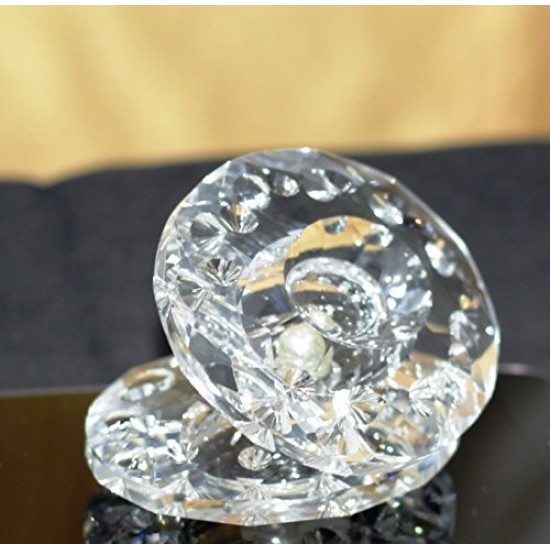 Lilone Decorative Feng Shui Crystal Shell with Pearl 