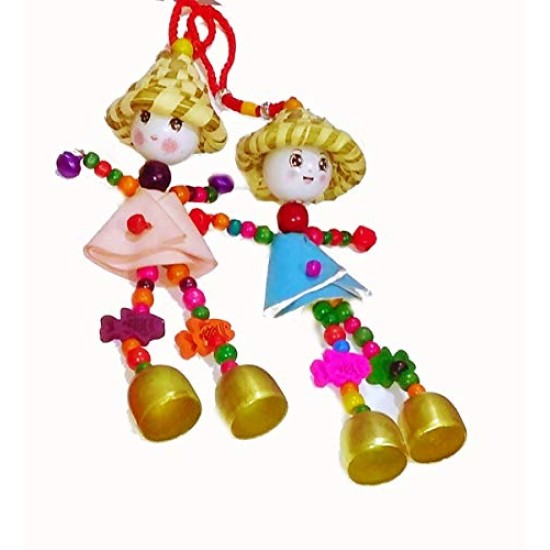 Lilone 2 Bell Handicraft Snowman Wind Chimes 