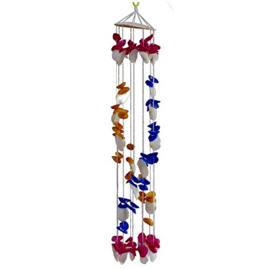 Lilone Shell Wind Chimes (Multi Color) 20 Inch Long