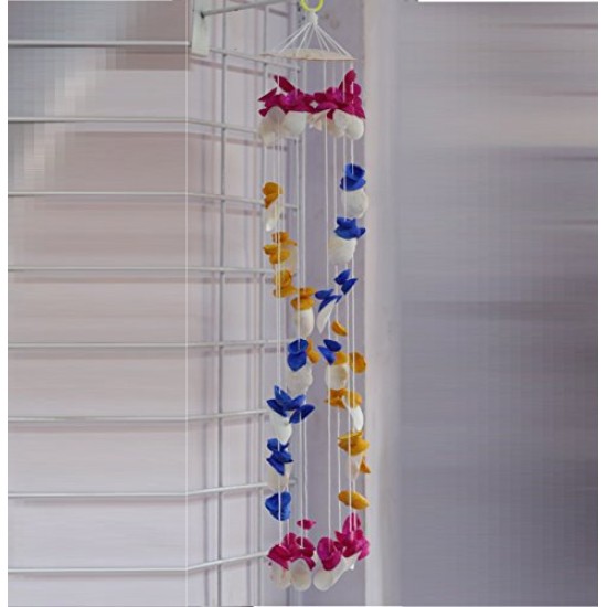 Lilone Shell Wind Chimes (Multi Color) 20 Inch Long