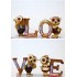 Lilone Valentine Special and Love Owl Alphabet Showpiece Gift 