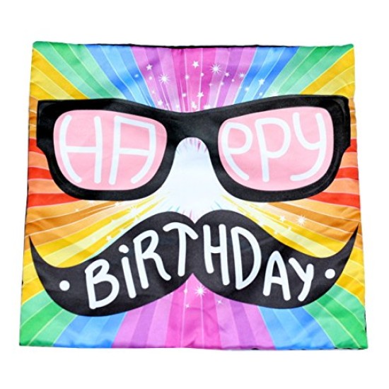 Lilone Birthday Special Quoted Cotton Decorative Mustache Printed Pillow Gift Lilone Birthday Special Quoted Cotton Decorative Mustache Printed Pillow Gift