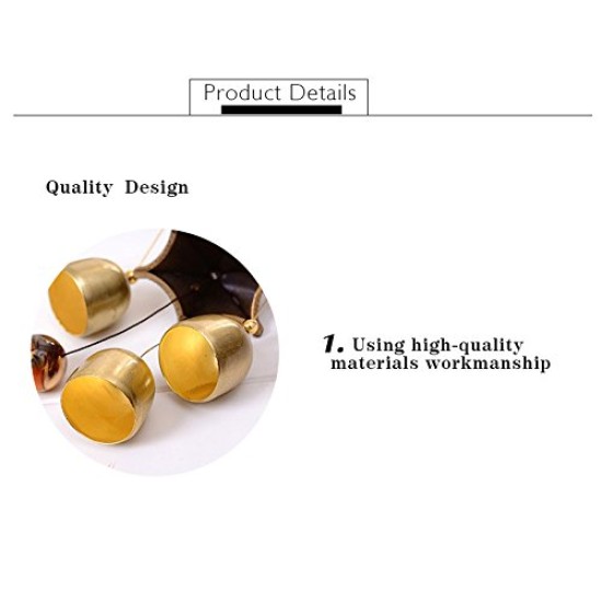 Lilone Gifts Boat Shape Wind Chimes Bells - 18 Inch Hanging Decor 