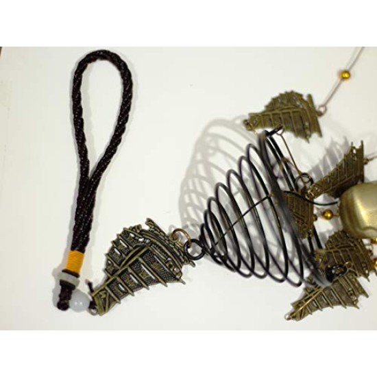 Lilone Boat Design Metal Wind Chimes- 24 Inch Long (5 Bell 7 Boats)