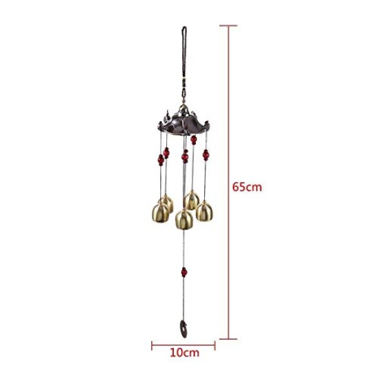 Lilone 5 Bells Wind Chimes for Home