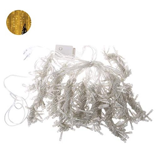 AtneP 224 LED Window Curtain Lights Icicle Lights Fairy String Lights with 8 Modes (Warm White) AtneP 224 LED Window Curtain Lights Icicle Lights Fairy String Lights with 8 Modes (Warm White)