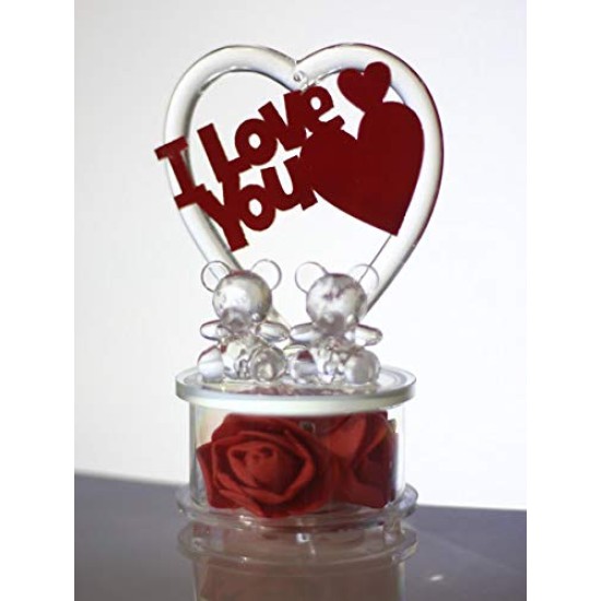 Lilone Beautiful Crystal Couple Teddy Showpiece Valentine Gift Lilone Beautiful Crystal Couple Teddy Showpiece Valentine Gift