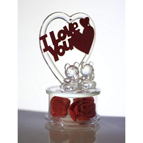 Lilone Beautiful Crystal Couple Teddy Showpiece Valentine Gift Lilone Beautiful Crystal Couple Teddy Showpiece Valentine Gift