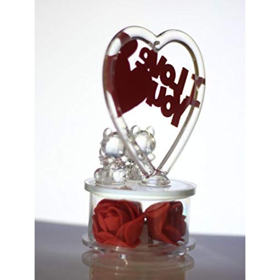 Lilone Beautiful Crystal Couple Teddy Showpiece Valentine Gift Lilone Beautiful Crystal Couple Teddy Showpiece Valentine Gift