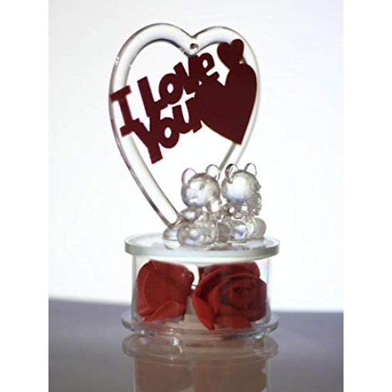 Lilone Beautiful Crystal Couple Teddy Showpiece Valentine Gift Lilone Beautiful Crystal Couple Teddy Showpiece Valentine Gift
