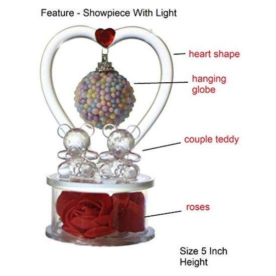 Lilone Beautiful Crystal Couple Teddy Showpiece Valentine Gift Lilone Beautiful Crystal Couple Teddy Showpiece Valentine Gift
