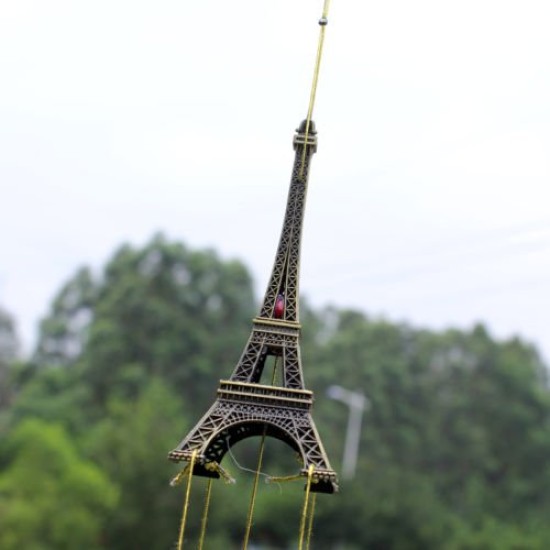 Lilone Gifts Eiffel Tower 4 Bells Copper Wind Chimes 