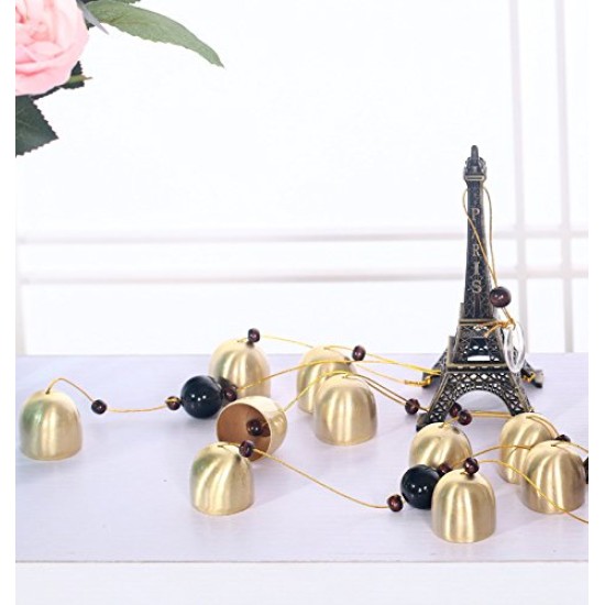 Lilone Gifts Eiffel Tower 4 Bells Copper Wind Chimes 