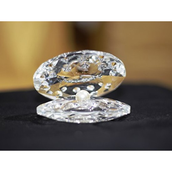 Lilone Decorative Feng Shui Crystal Shell with Pearl 