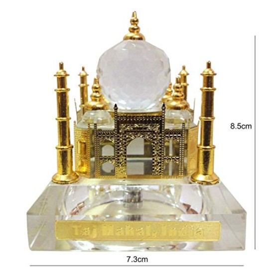 Lilone Crystal Taj-Mahal Showpiece Gold Platted with Light