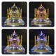 Lilone Crystal Taj-Mahal Showpiece Gold Platted with Light