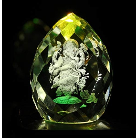 Lilone Ganesha Crystal Diamond Ganpati Statue Showpiece 