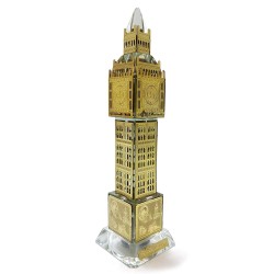 Lilone Crystal Gold Plated Big Ben Showpiece 5 Inch with Light