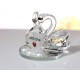 Lilone Beautiful Crystal Couple Swan Showpiece 