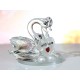 Lilone Beautiful Crystal Couple Swan Showpiece 