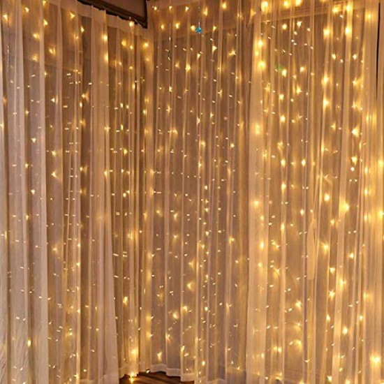 AtneP 224 LED Window Curtain Lights Icicle Lights Fairy String Lights with 8 Modes (Warm White) AtneP 224 LED Window Curtain Lights Icicle Lights Fairy String Lights with 8 Modes (Warm White)
