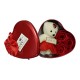 Lilone Decorative Heart Shape Box with Cute Teddy Bear and Soap Roses