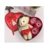 Lilone Decorative Heart Shape Box with Cute Teddy Bear and Soap Roses