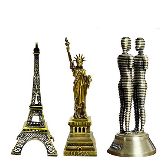 Lilone Gifting Special Combo - Paris Eiffel Tower | Statue of Liberty | Ali and Nino Love Statue 