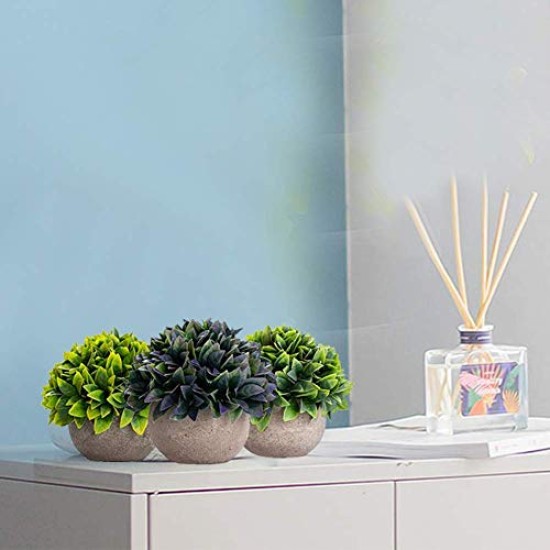 Lilone Mini Artificial Plants Benn Grass in Pot  (Set of 3)