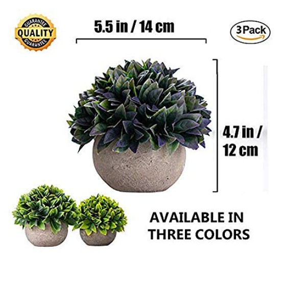 Lilone Mini Artificial Plants Benn Grass in Pot  (Set of 3)
